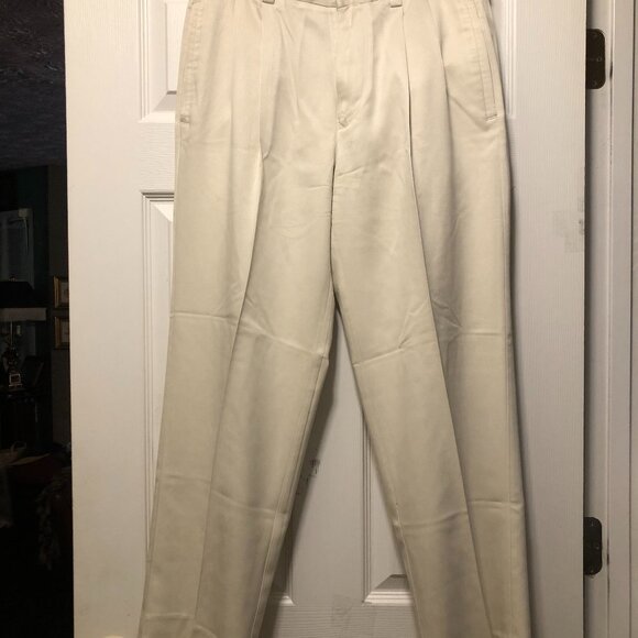 tommy Bahama men's beige 100%silk casual pantssize: 32/28